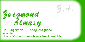 zsigmond almasy business card