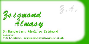 zsigmond almasy business card